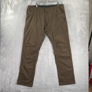KUHL Pants men's 38x33 Renegade Cargo Zip Pockets Outdoor Hiking Gorpcore Brown